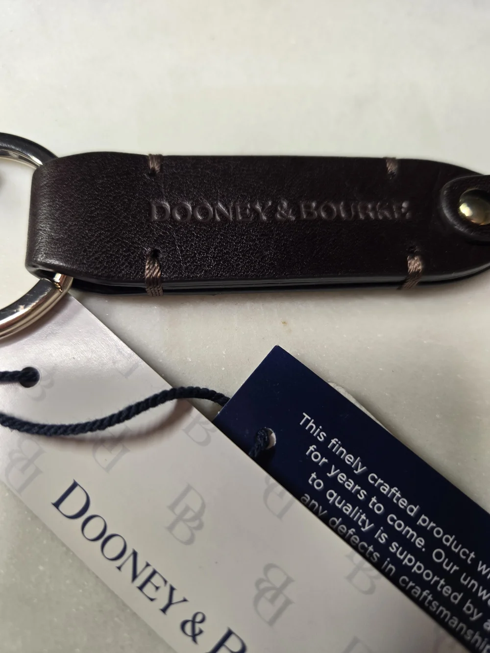 NWT Dooney & Bourke Leather Strap Keychain Rare Discontinued Collector Item